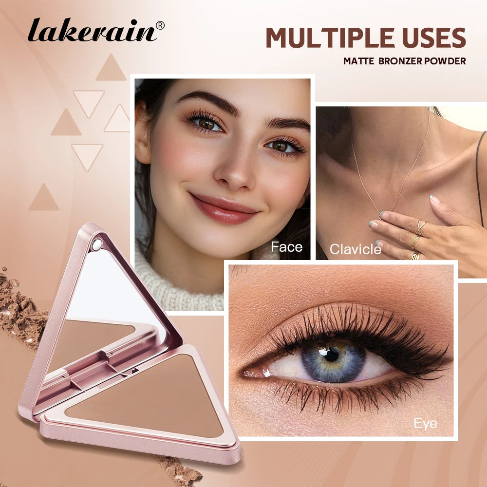 Long-Lasting Matte Bronzer Contour Powder for Face Shading