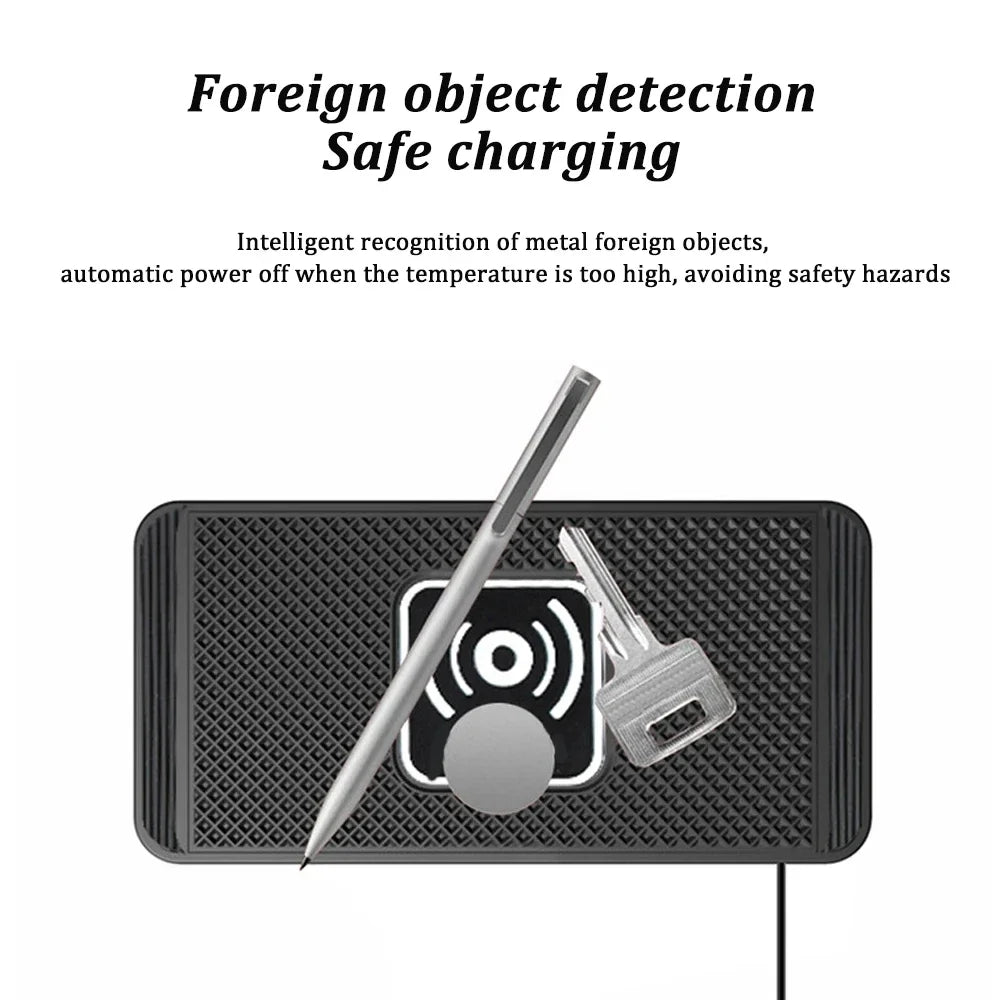 Fast Wireless Car Charging Pad for Smartphones - 5