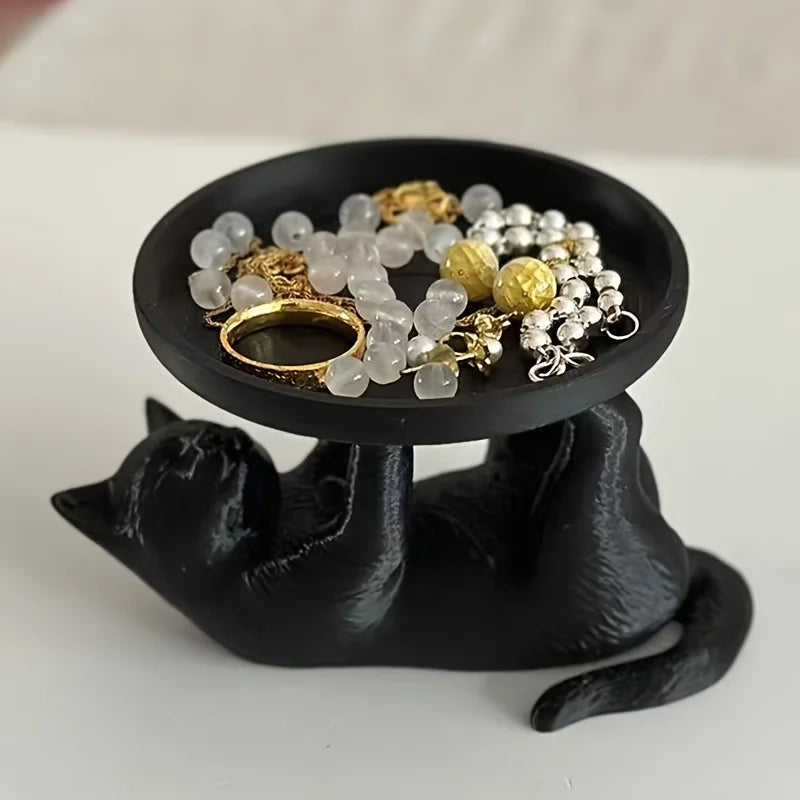 Decorative Cat Jewelry and Trinket Storage Tray
