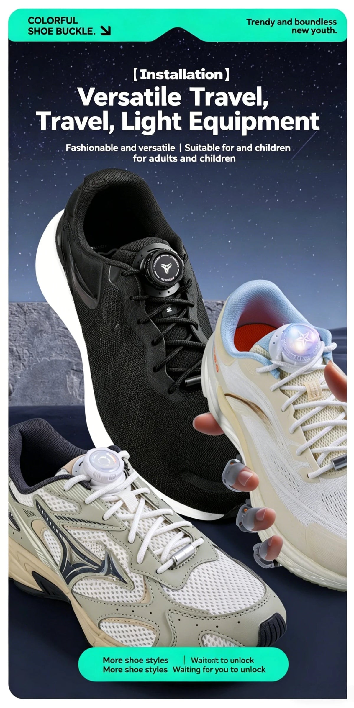 Quick-Release Swivel Dial No-Tie Shoelaces for Sneakers