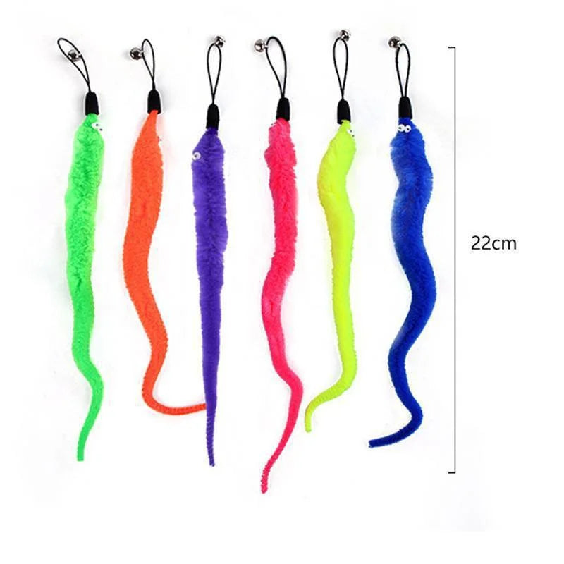 Interactive Cat Feather Toy Set with Telescopic Wand and 10 Attachments