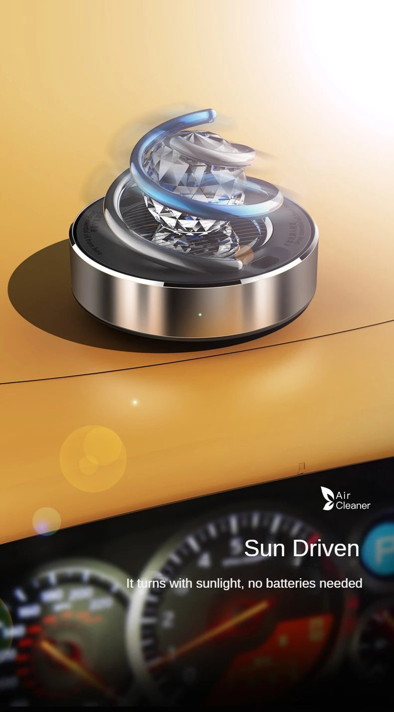 Solar Powered Rotating Car Air Freshener Diffuser - 7