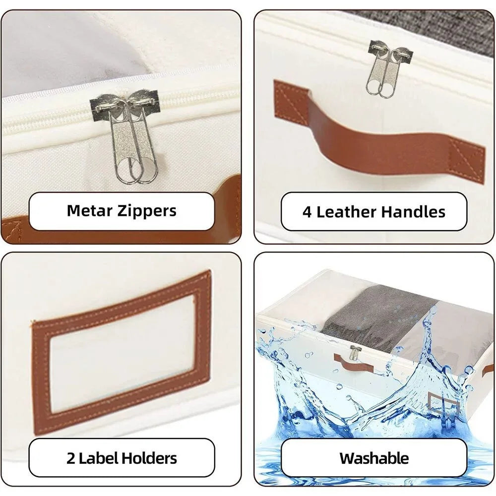 Foldable Underbed Storage Organizer for Blankets and Clothing - 10