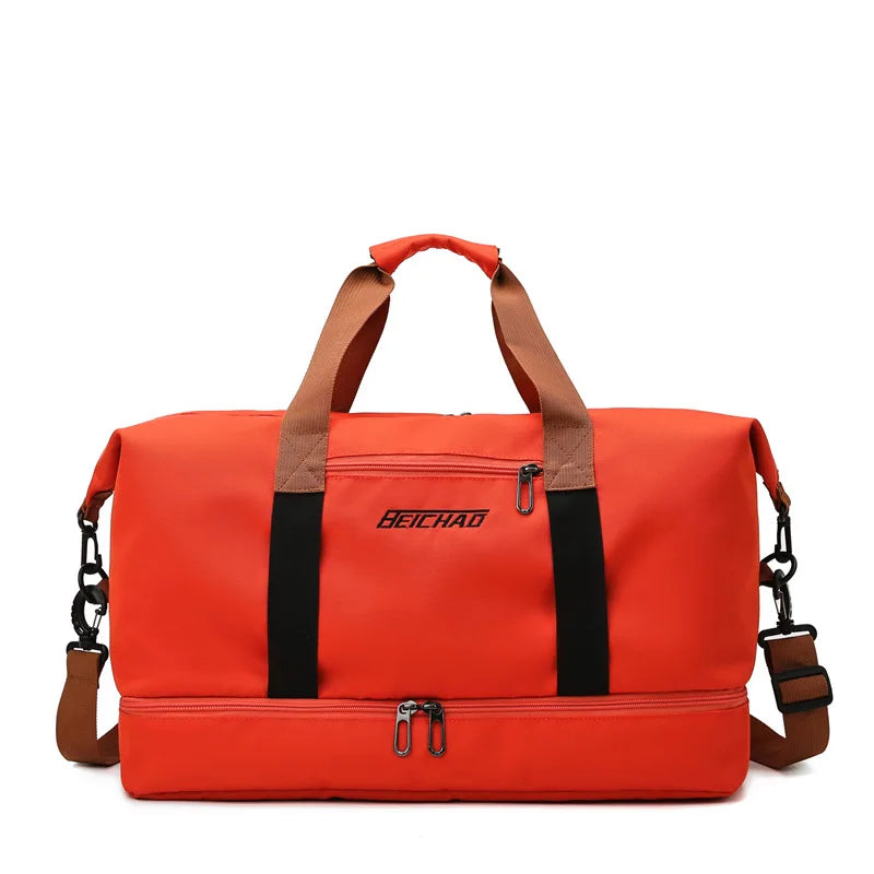 Large Capacity Travel Duffel Bag with Shoe Compartment
