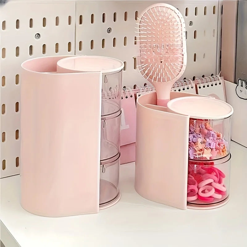 Rotating Desktop Cosmetic Makeup Brush and Accessory Organizer - 6
