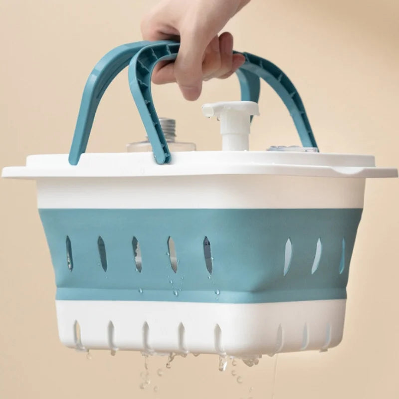 Collapsible Portable Storage Basket with Handles - 8