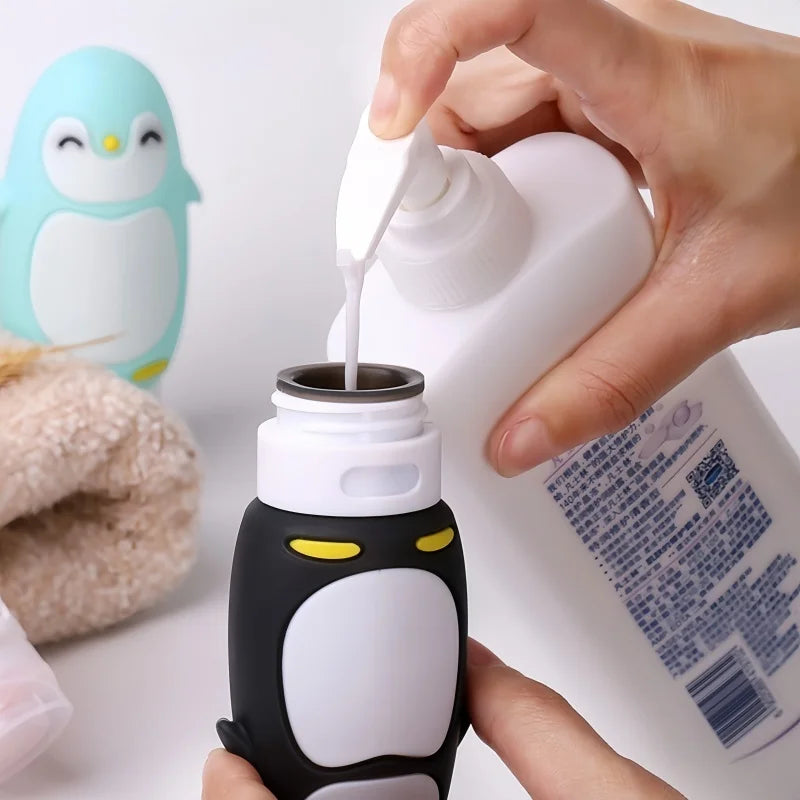 Cartoon Penguin Travel Bottle for Toiletries - 4