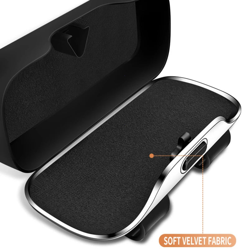 Portable Car Sun Visor Sunglasses Holder Case