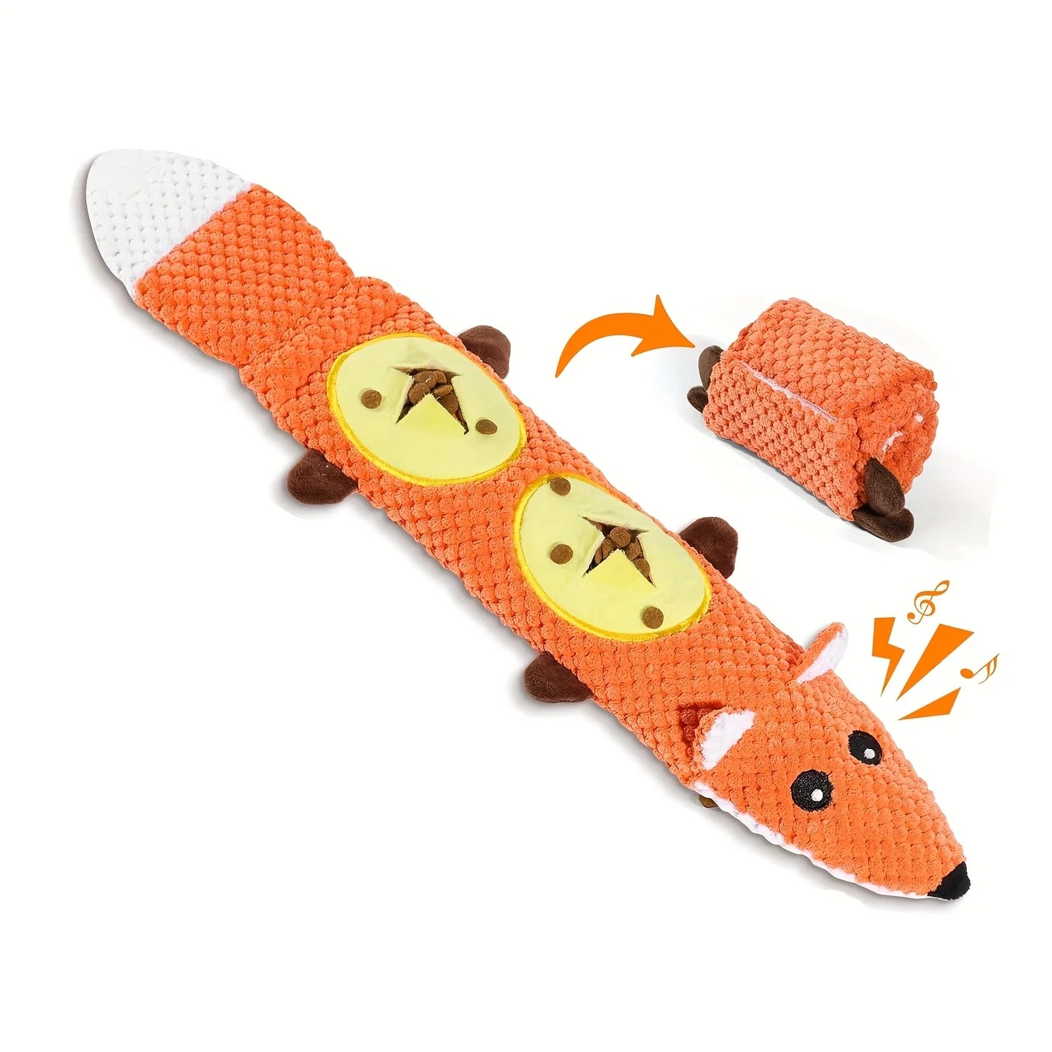 Interactive Squeaky Plush Dog Toy for Treat Hiding - 11