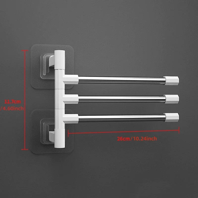 Rotating Wall-Mounted Towel Rack for Bathroom and Kitchen - 14