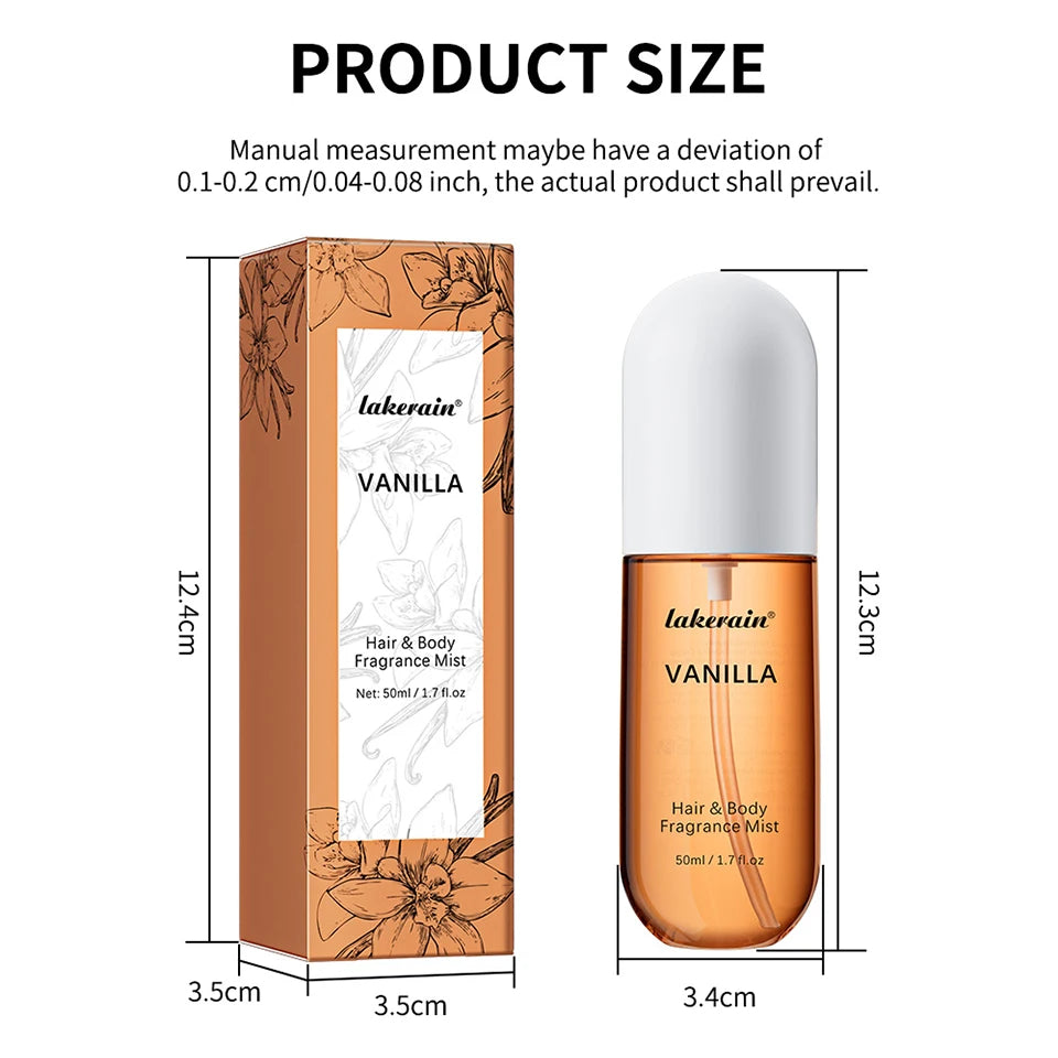 Long-Lasting Vanilla and Rose Hair and Body Fragrance Mist - 17