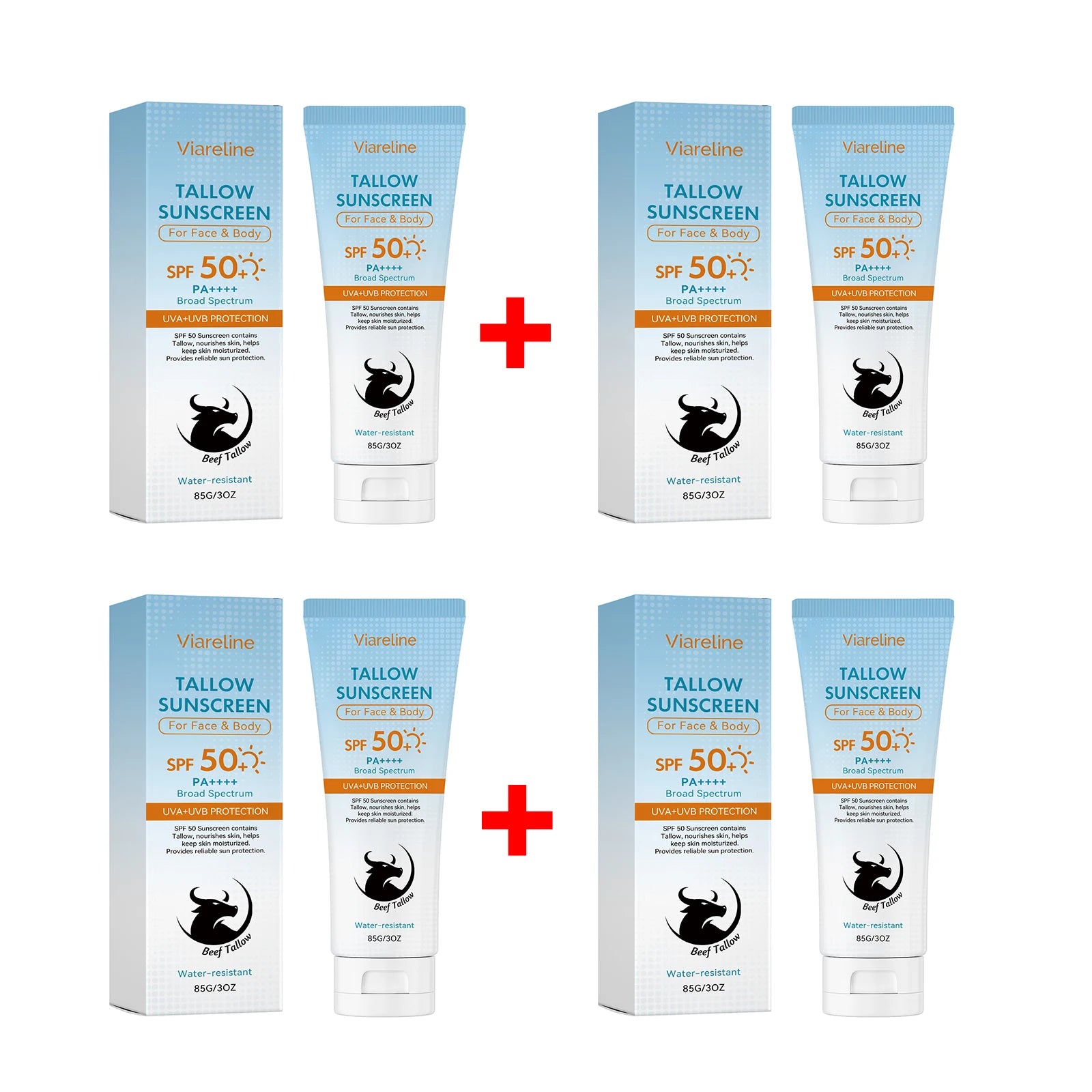 SPF 50 Tallow Hydrating Sunscreen for Face and Body - 14