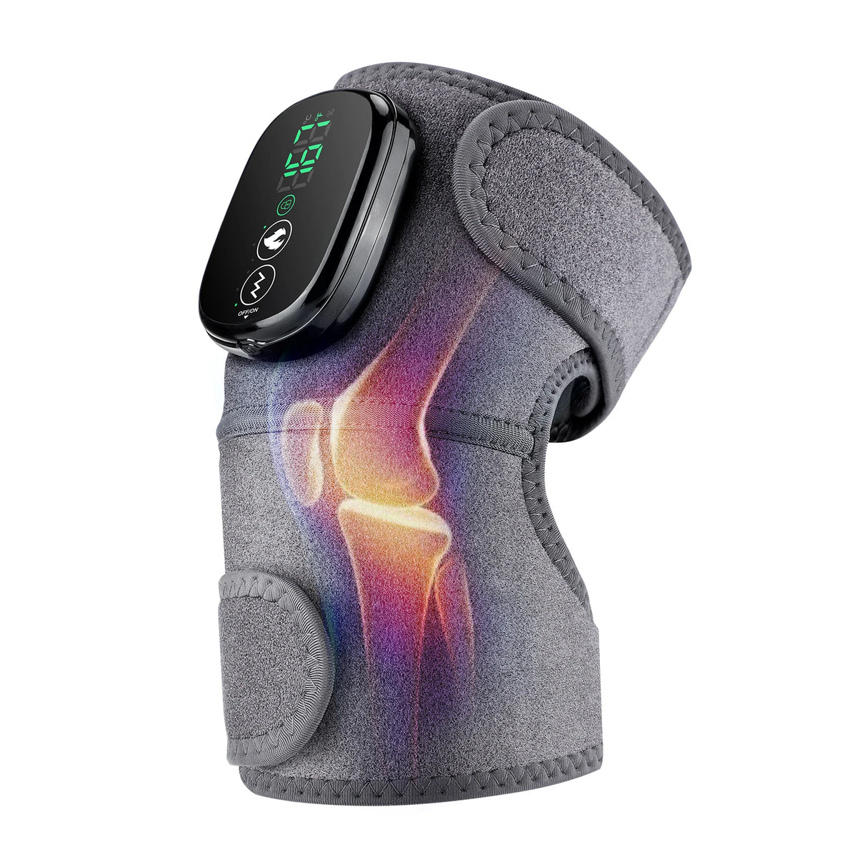 Cordless Heated Knee Massager with Vibration Therapy