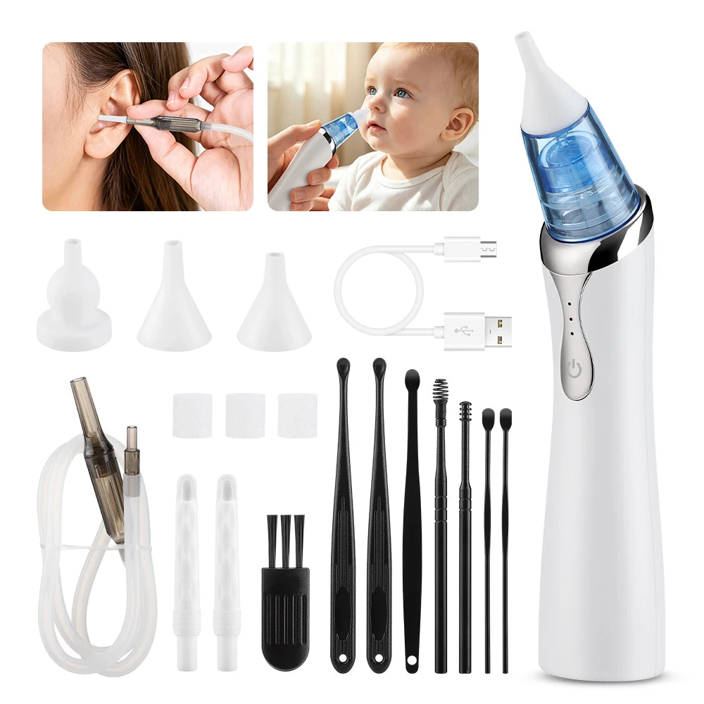 Electric 2-in-1 Nasal Aspirator and Ear Wax Removal Kit - 1