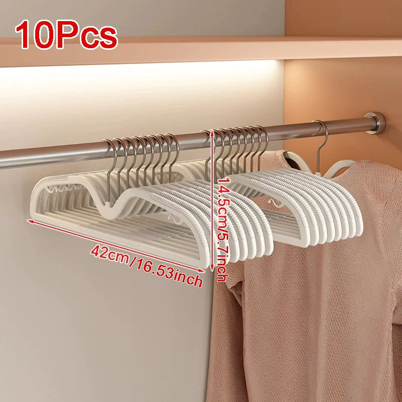 Non-Slip Plastic Clothes Hangers for Wardrobe Organization - 15