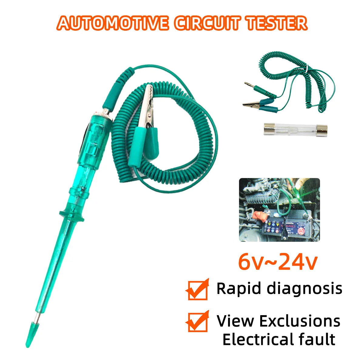Digital Automotive Circuit Voltage Tester for Cars and Trucks - 5