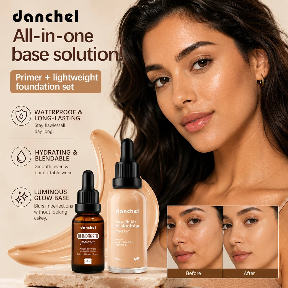 Liquid Foundation and Primer Makeup Set - 2