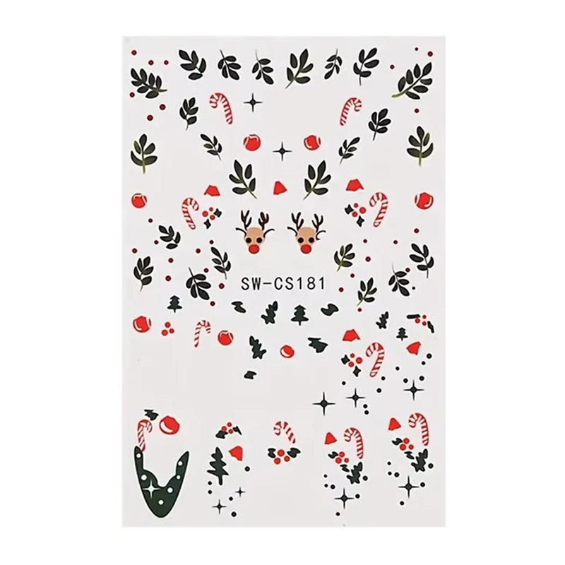 3D Christmas Cartoon Self-Adhesive Nail Art Decal Stickers - 66