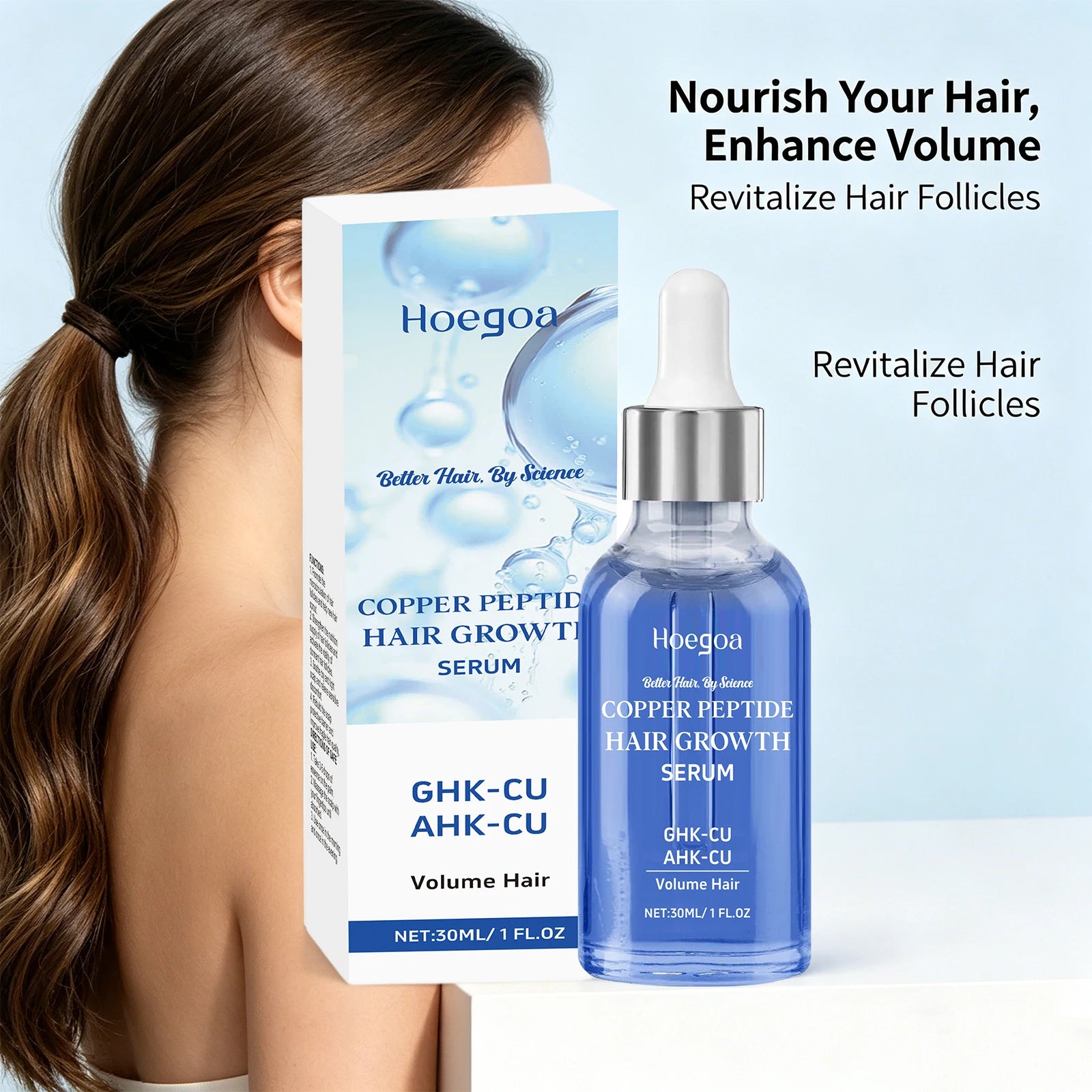 Copper Peptide Hair Growth Serum for Strengthening and Frizz Control - 3
