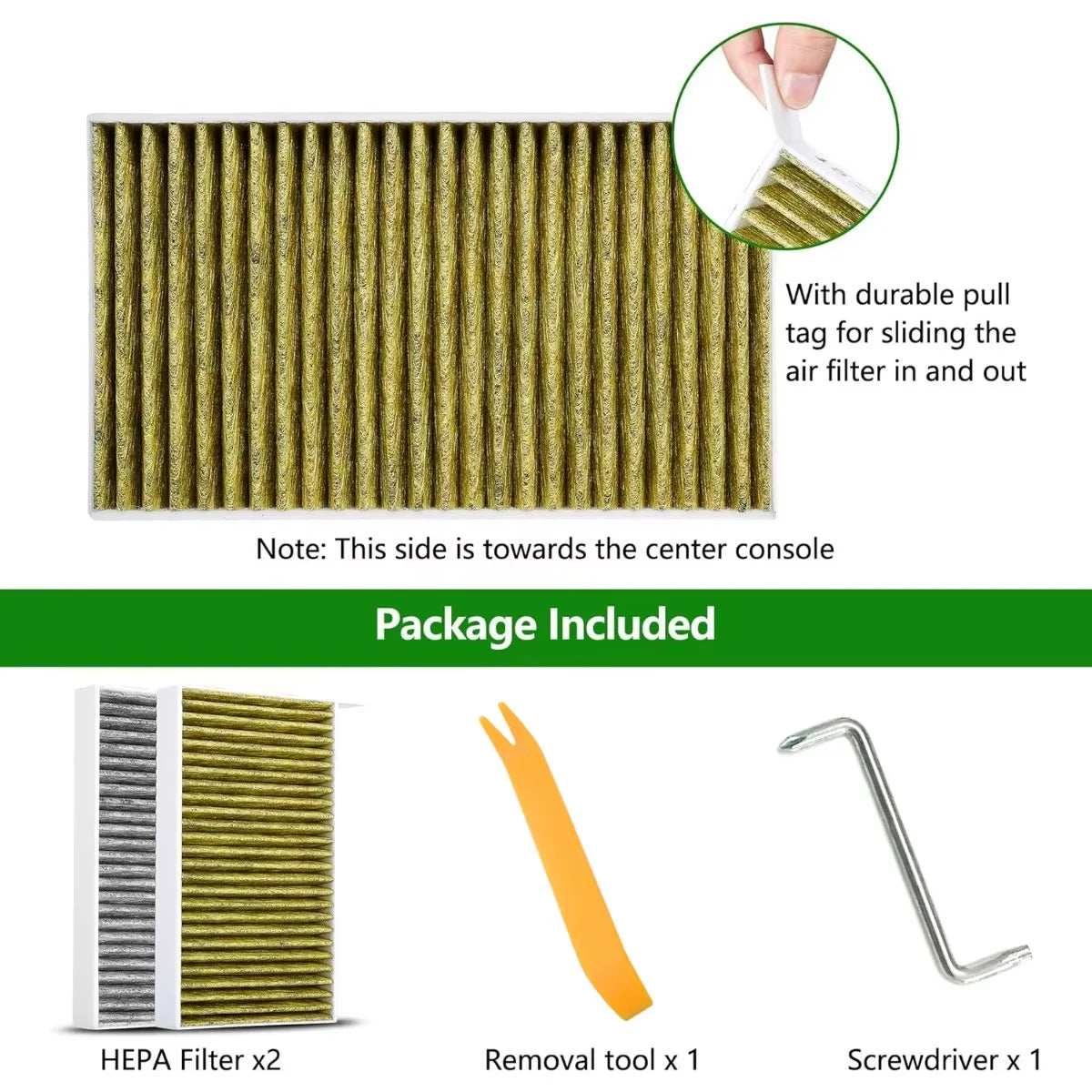 Activated Carbon Cabin Air Filter for Tesla Model 3 and Model Y - 3