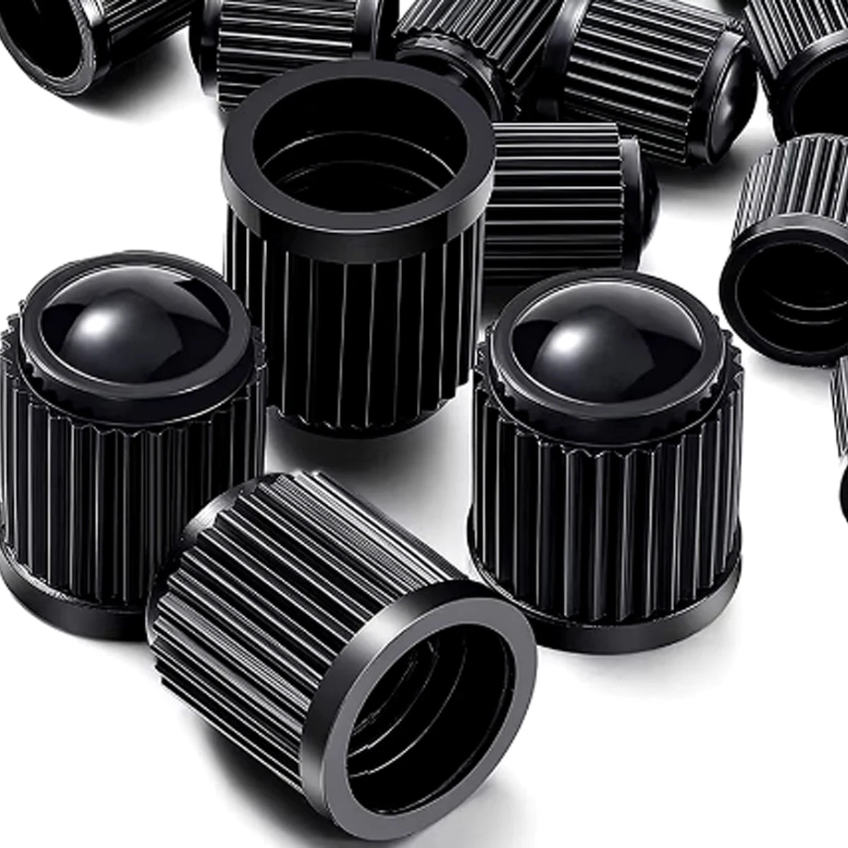 Universal Tire Valve Stem Caps with Airtight Rubber Seal