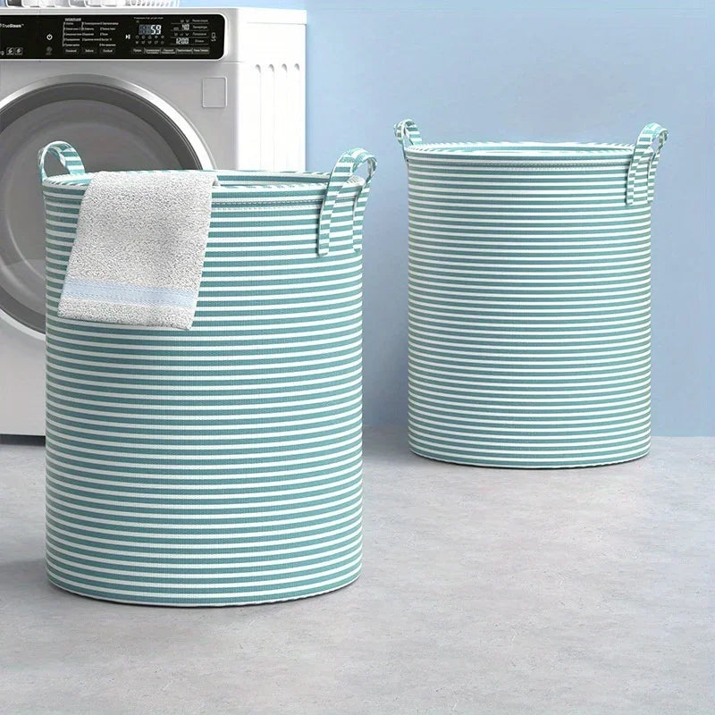 Collapsible Tall Laundry Hamper with Reinforced Handles - 2