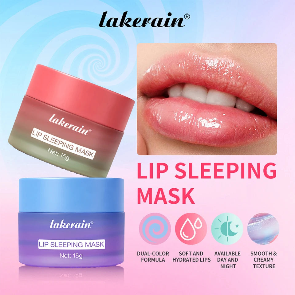 Hydrating Dual-Color Lip Sleeping Mask for Dry Cracked Lips - 7