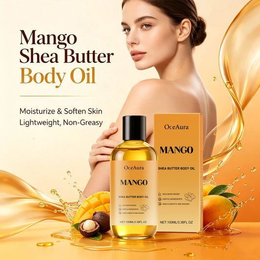 Mango Shea Butter Nourishing Body Oil for Dry Skin