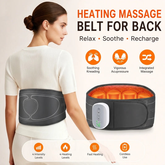 Cordless Heated Back Massage Belt with Air Compression