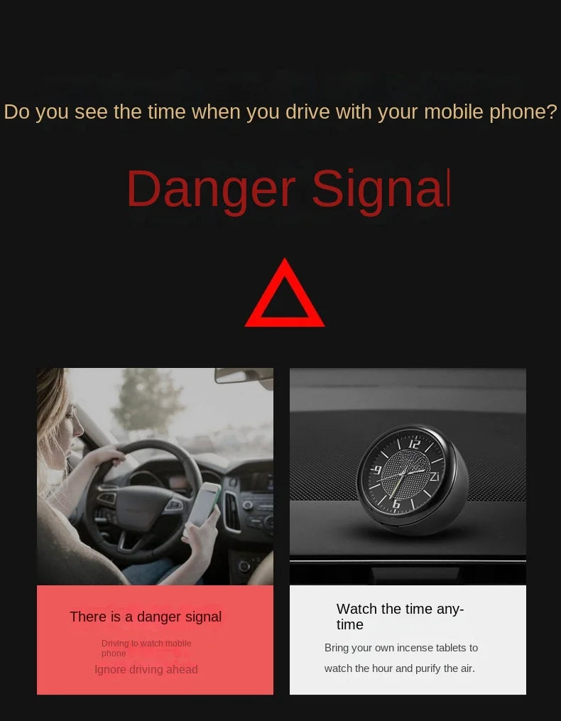 Luminous Mini Dashboard Clock for Cars - 11