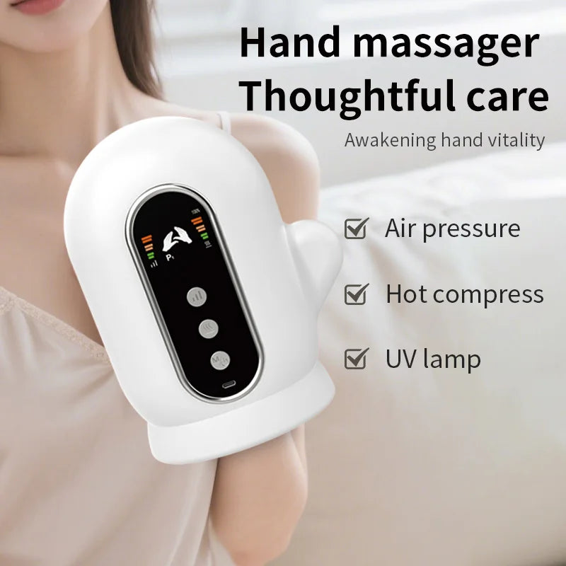 Electric Hand and Wrist Compression Massager with Heat - 1