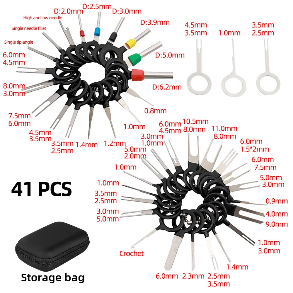 Car Terminal Removal Tool Kit Pin Ejector Wire Connector Extractor - 11