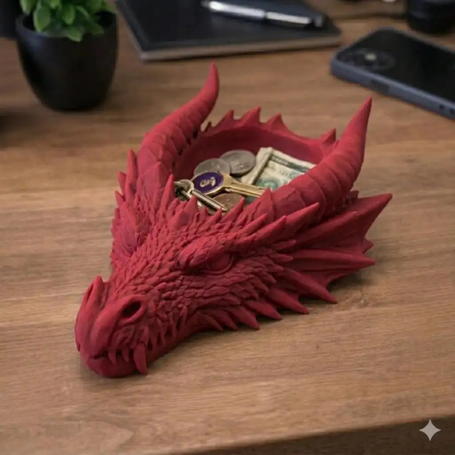 Dragon Head Desktop Storage Tray for Keys and Jewelry - 13