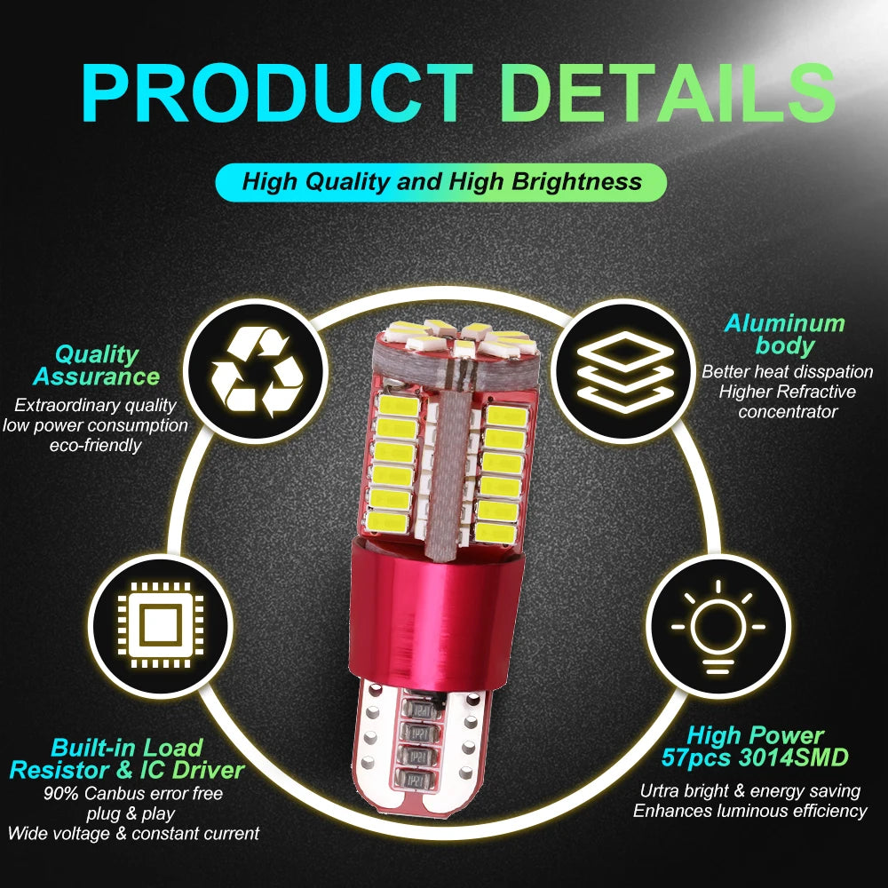 T10 LED Canbus Interior and License Plate Replacement Bulbs - 2