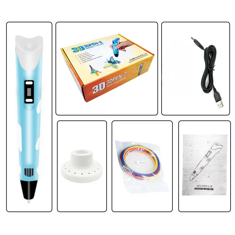 3D Printing Pen for Kids DIY Creative Drawing and Modeling