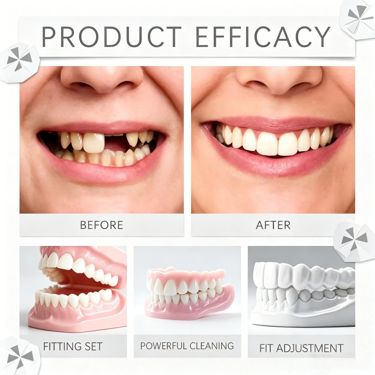 Instant Snap-On Smile Veneers for Natural Looking Teeth