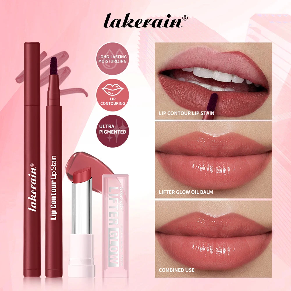 Hydrating Lip Liner and Moisturizing Balm Makeup Set - 1