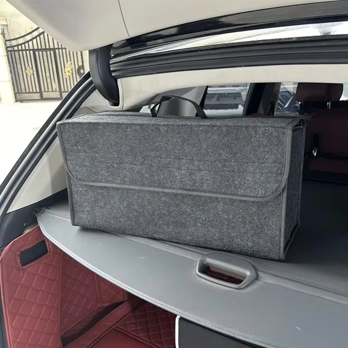 Collapsible Felt Car Trunk Organizer Storage Bag - 2