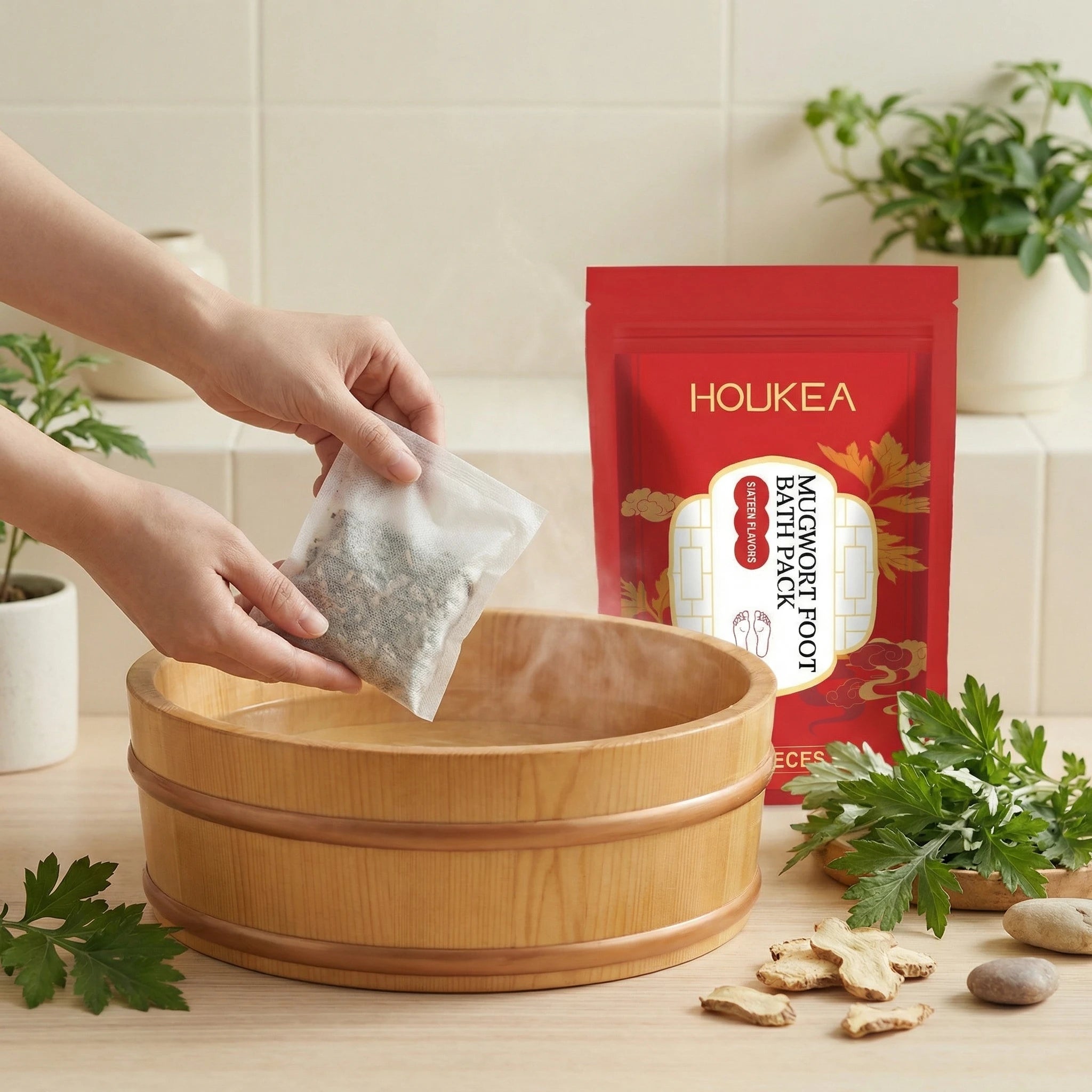 Herbal Mugwort Foot Bath Soak for Relaxation and Sleep - 6