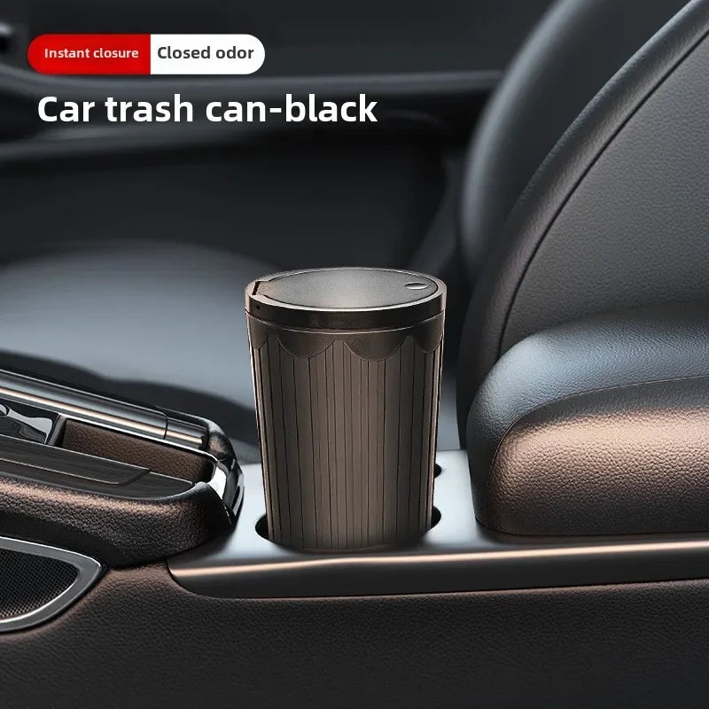 Portable Car Trash Bin Auto Garbage Can Interior Organizer Storage Bucket