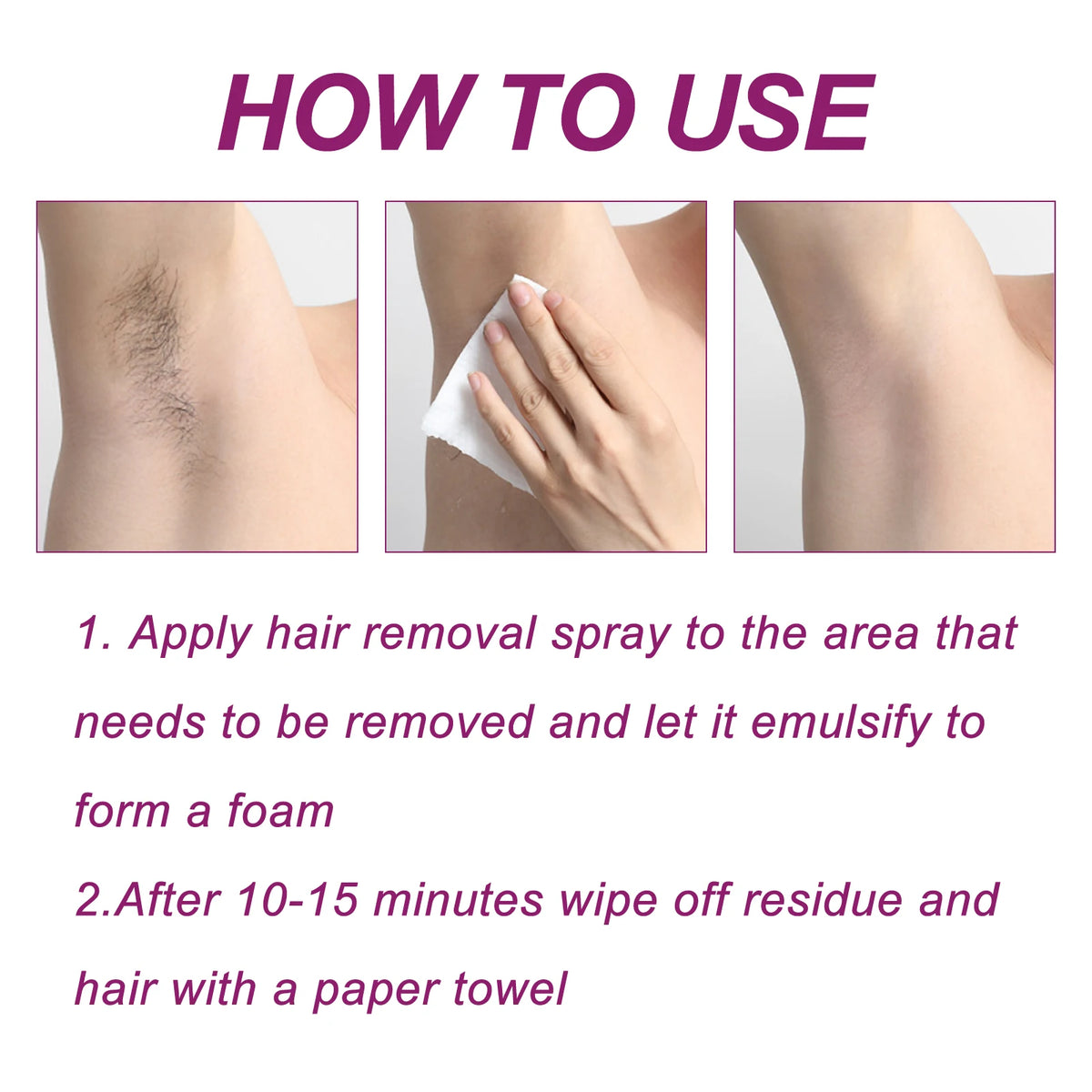 Gentle Painless Hair Removal Mousse Spray
