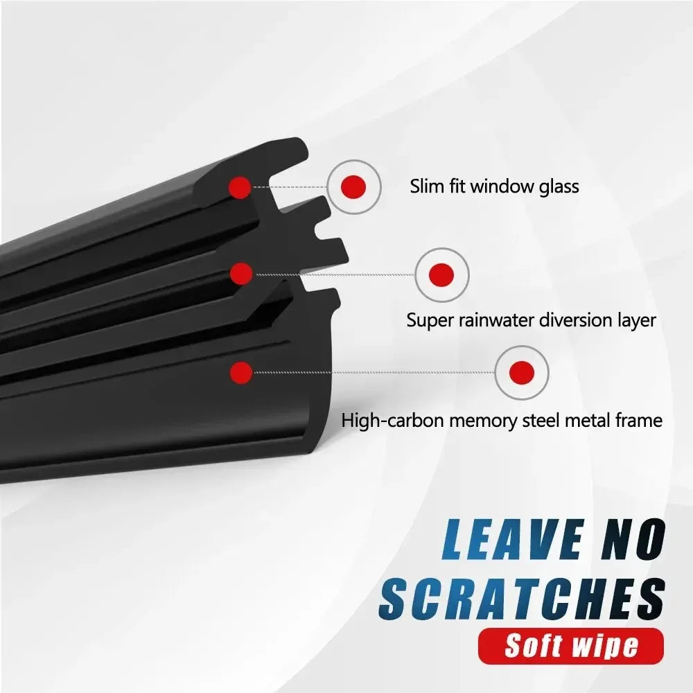 Universal Car Windshield Wiper Blade Rubber Refill Strip - 3
