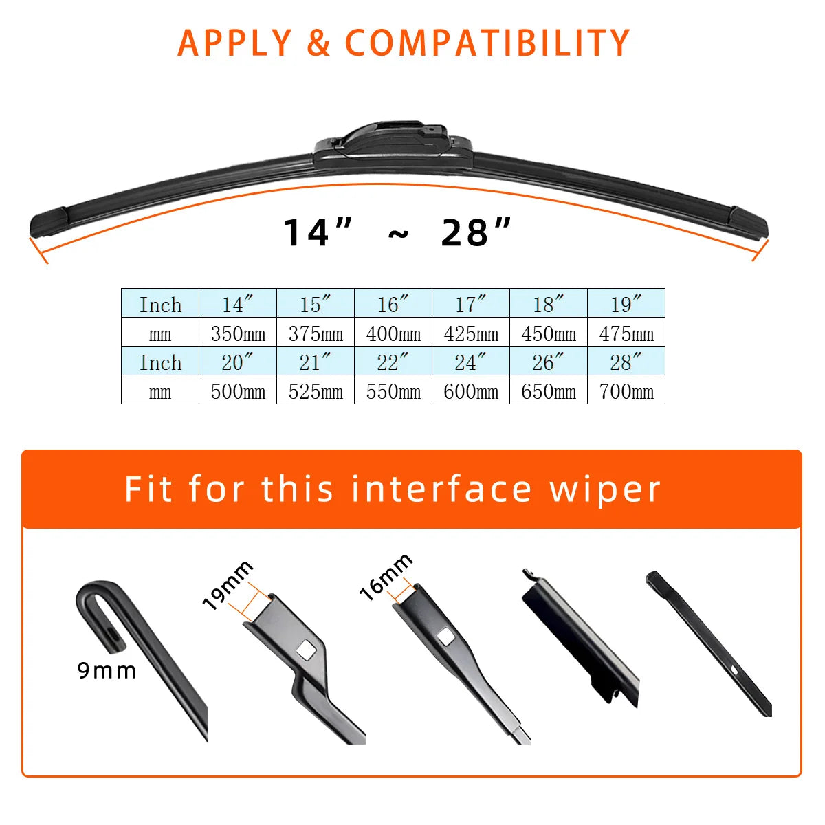 All-Weather Performance Car Windshield Wiper Blade