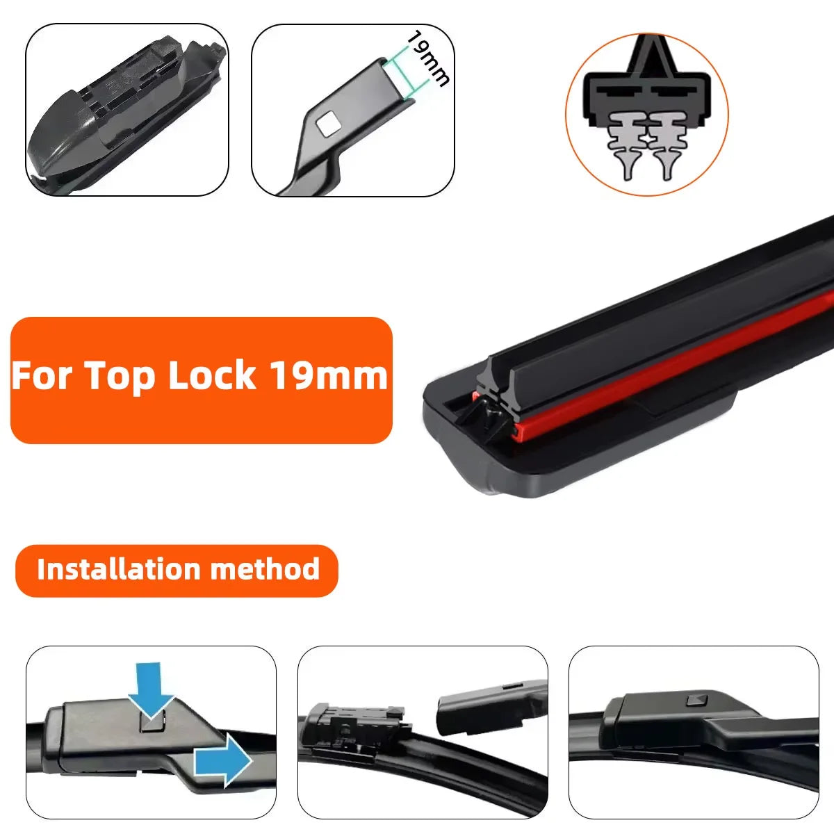All-Weather Double Rubber Car Windshield Wiper Blade - 9