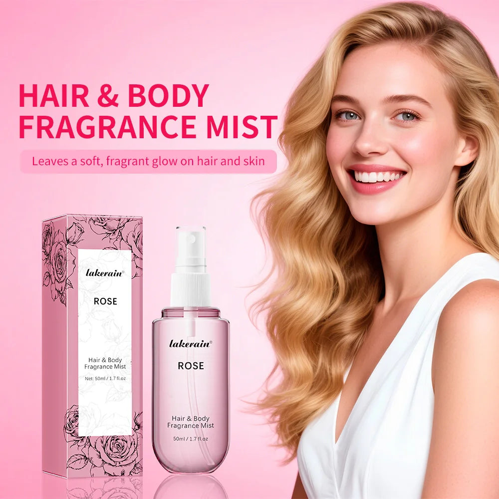 Long-Lasting Vanilla and Rose Hair and Body Fragrance Mist