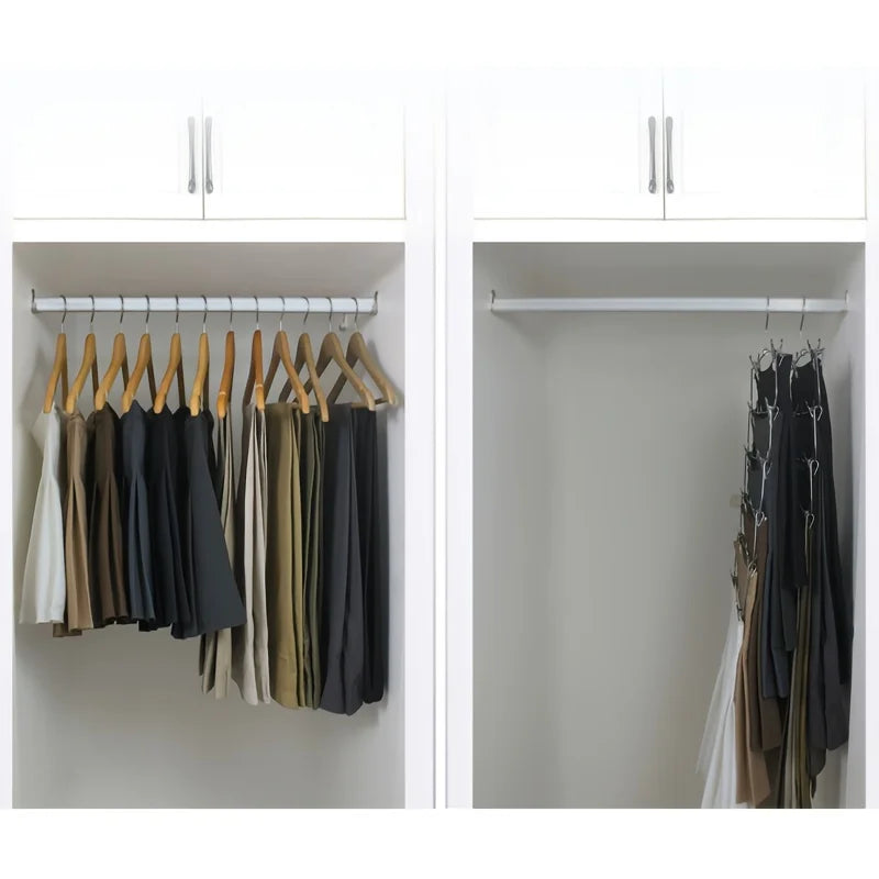 6-Tier Space Saving Skirt and Pant Hanger with Clips
