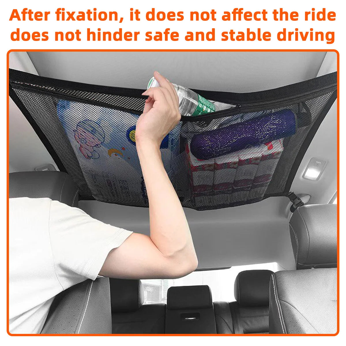 Adjustable Car Ceiling Storage Mesh Pocket - 6