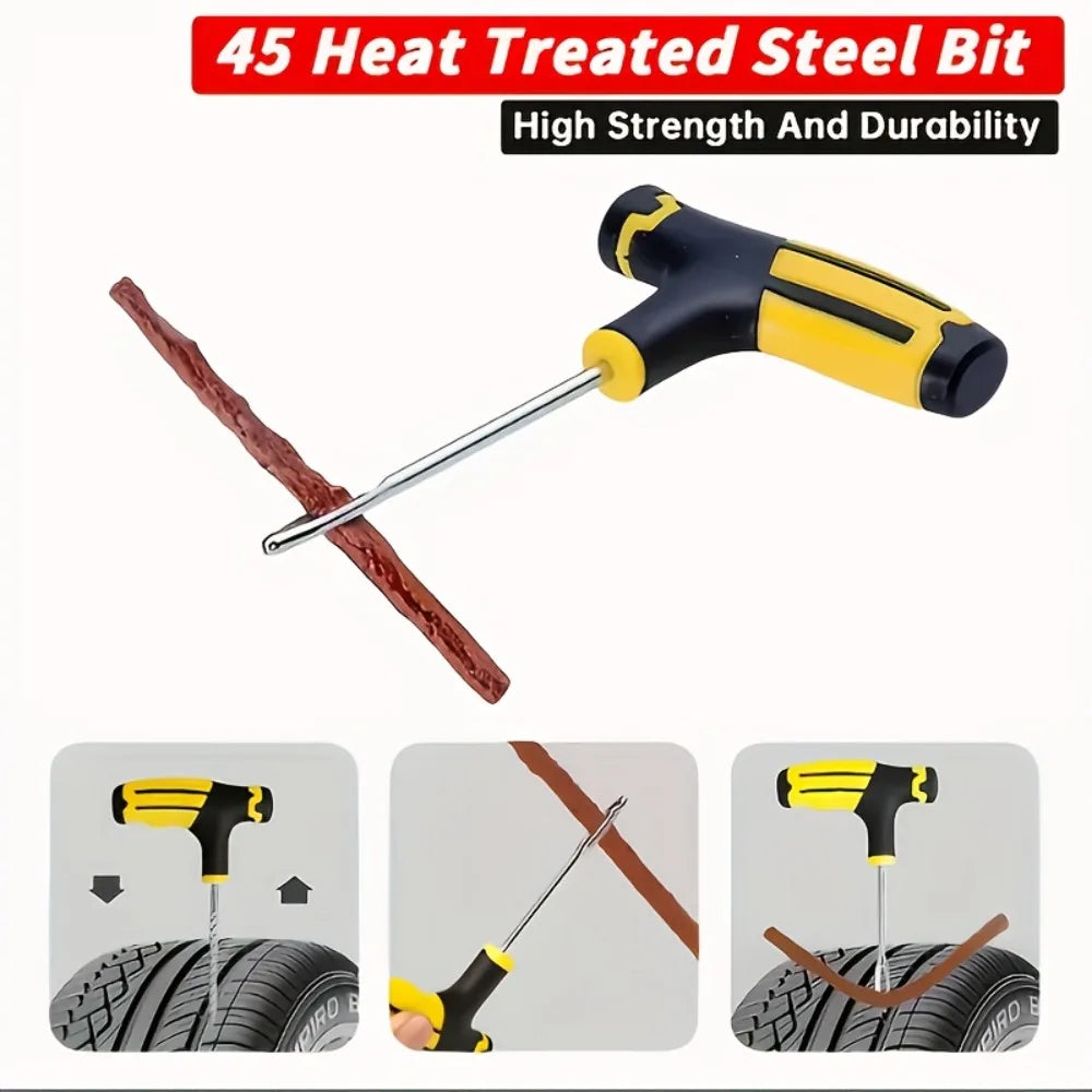 Portable Emergency Car and Motorcycle Tire Repair Kit - 3