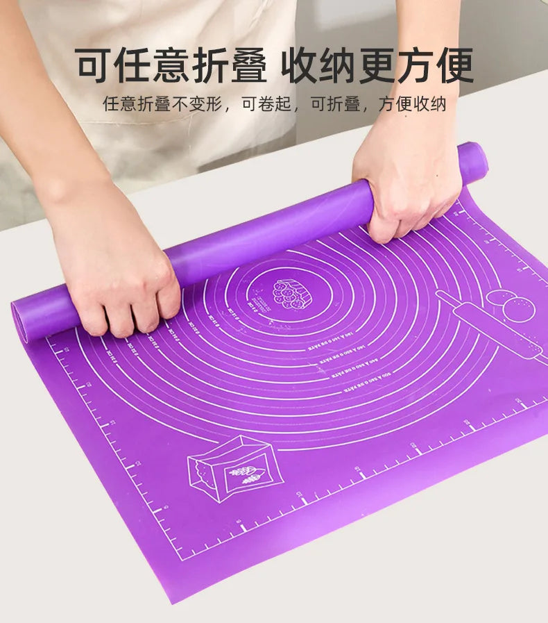 Non-Slip Silicone Pastry Baking Mat with Measurement Scale - 11