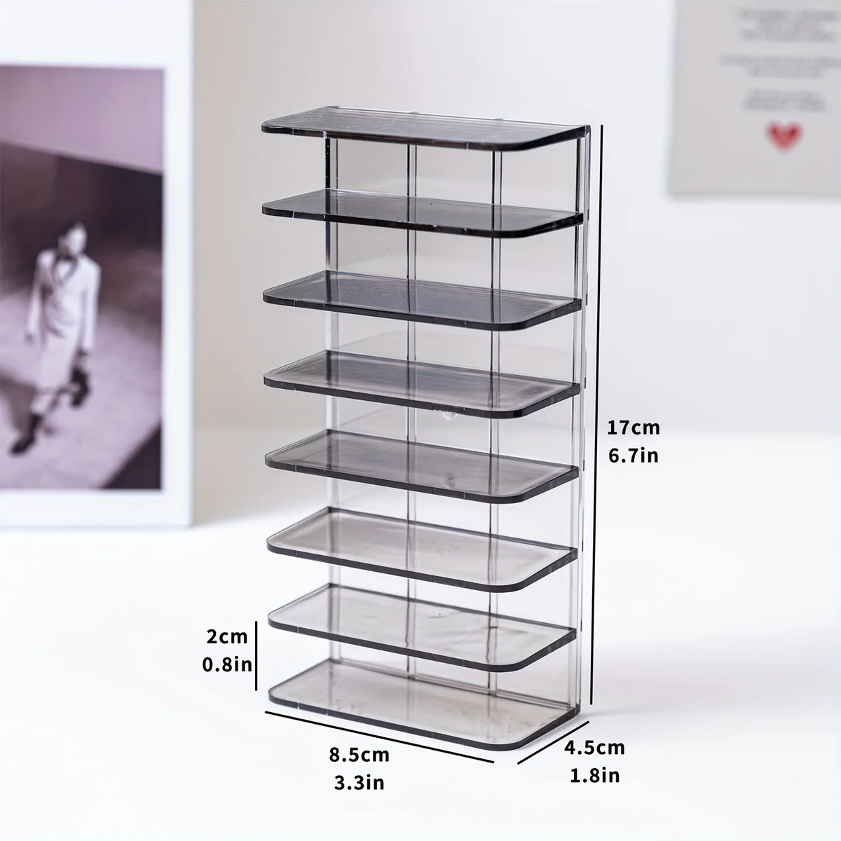 7-Tier Vertical Display Stand for Diecast Model Cars